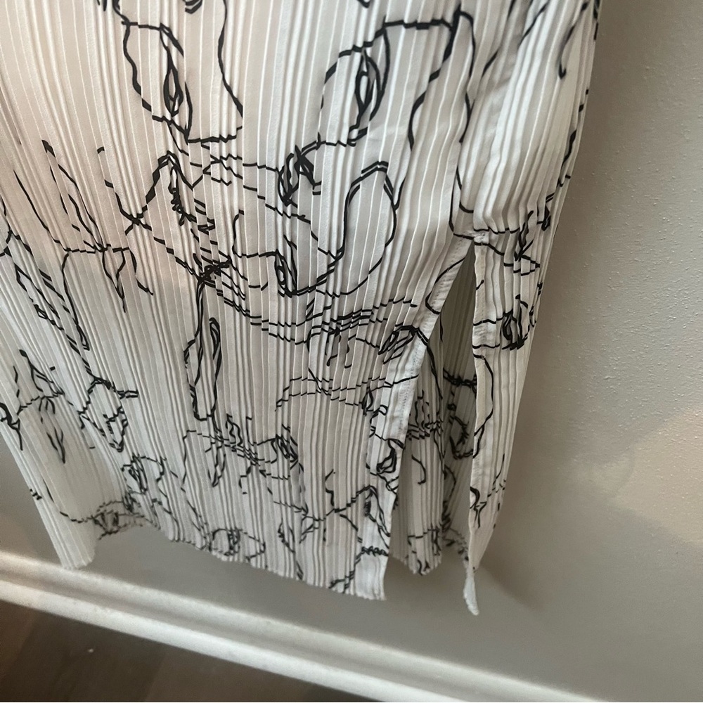 Banana Republic PRINT PLISSÉ MIDI DRESS Sz 8 NWT - Picture 5 of 7